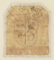 N 046 verso
<br/>
Wapenschild van Johannes Kellenberch
<br/>
<em>Goltzius, Hendrick (1558-1617)</em>